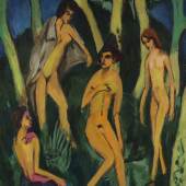 Lot 14, Ernst Ludwig Kirchner, Vier Akte unter Baum