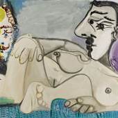 Lot 23, Pablo Picasso, Nu couché et tête d'homme