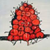 Untitled (Cherries), 1980
Tusche und Acryl auf Karton
Privatsammlung
© The Estate of Philip Guston