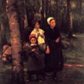  Václav Brožik, Kinder in einem Birkenwald, um 1891, Kooperativa, pojiš&#357;ovna, a.s., Vienna Insurance Group
