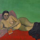 Félix Vallotton Femme nue tenant un livre, 1924 Öl auf Leinwand, 115 x 146 cm Kunsthaus Zürich