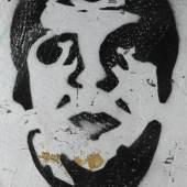 Bildsujet: Shepard Fairey Portrait of Andre the Giant, 1997 Stenciled Spray-paint on found Metal Collection of Max Lust © Nora Friedel