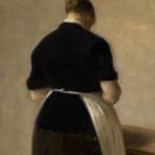 VILHELM HAMMERSHØI Study of standing woman, seen from behind, 1884/1888