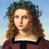 Wilhelm von Schadow - zugeschrieben Junges Mädchen mit Efeukranz Öl auf Leinwand 37 x 31cm Schätzpreis zus.: 40.000 - 45.000 Euro