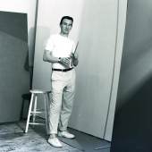 William Turnbull in his studio. Photograph by Kim Lim, courtesy The Estate of William Turnbull - 2