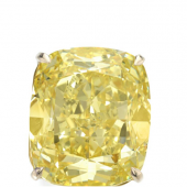 From a Private Collection Highly Important Fancy Intense Yellow diamond ring, 'The Love Stone' VAT applies to hammer price and buyer's premium  Estimate  1,820,000 - 3,630,000 CHF
