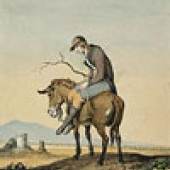 Johann Heinrich Wilhelm Tischbein (1751-1829)
Der Schwachmatikus in der Campagna (Eselsgeschichte), von/um 1799