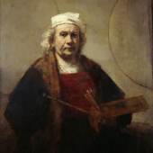 Self portrait with two circles, Rembrandt Harmensz. van Rijn, c. 1665-1669. The Iveagh Bequest, Kenwood House, London