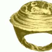 <p>Ring Gold, mit Almandin </p>