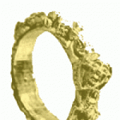 <p>Ring Gold, romanisch, mit plastischem Christuskopf und den Symbolen der Evangelisten. B&ouml;hmen, 12. Jh </p>