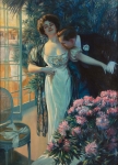 Juan Salas Gemälde „Elegante Dame mit Kavalier“, 