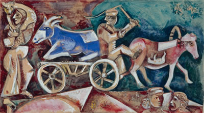Marc Chagall Der Viehhändler, 1912 © VBK, Wien 2008 / Eberhard W. Kornfeld, Bern 
