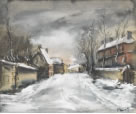 Maurice de Vlaminck „Rue de village sous la neige“