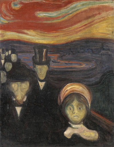 Edvard Munch, Angst, 1894 Munch Museum, Oslo