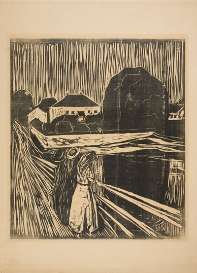 Edvard Munch (1863-1944) Mädchen auf der Brücke, 1918