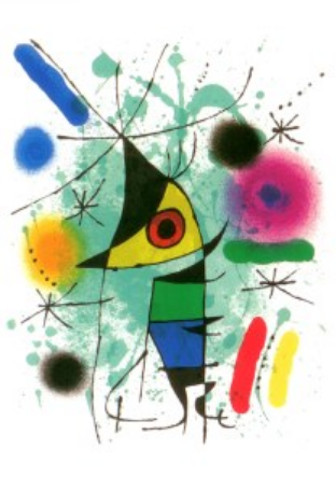 Singender Fisch von Miró Joan (c) reisser-kunstpostkarten.de