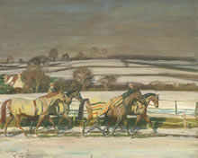 Richard Green. Exercising. c. 1926. Sir Alfred Munnings, PRA, RWS. Oil on canvas. Signed lower left A.J. Munnings. 25