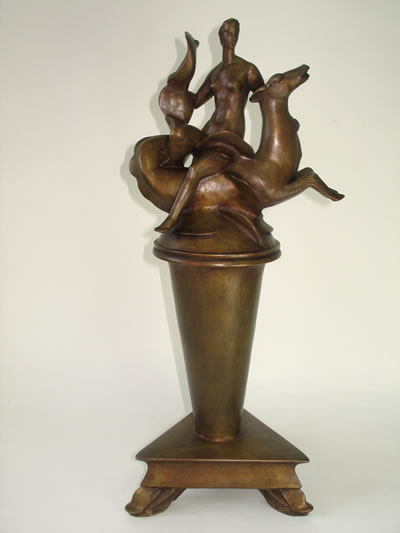 Figur „AQUA“, Entwurf Wilhelm Ernst Schade, 1925,   Ausführung Erzgießerei Hermann Noack, Berlin, Bronze, patiniert  Neuerwerbung