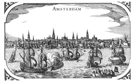 Stadtansicht von Amsterdam (1.4 MB) Claes Jansz. Visscher 17. Jahrhundert 13 x 21,5 cm © Leiden, Universitätsbibliothek 
