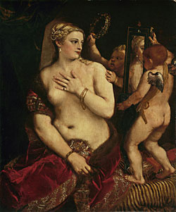 Venus mit Spiegel TIZIAN Leinwand, 106,8 x 136 cm