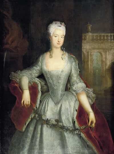  Porträtgemälde, Markgräfin Wilhelmine von Bayreuth, Replik nach Antoine Pesne, um 1739